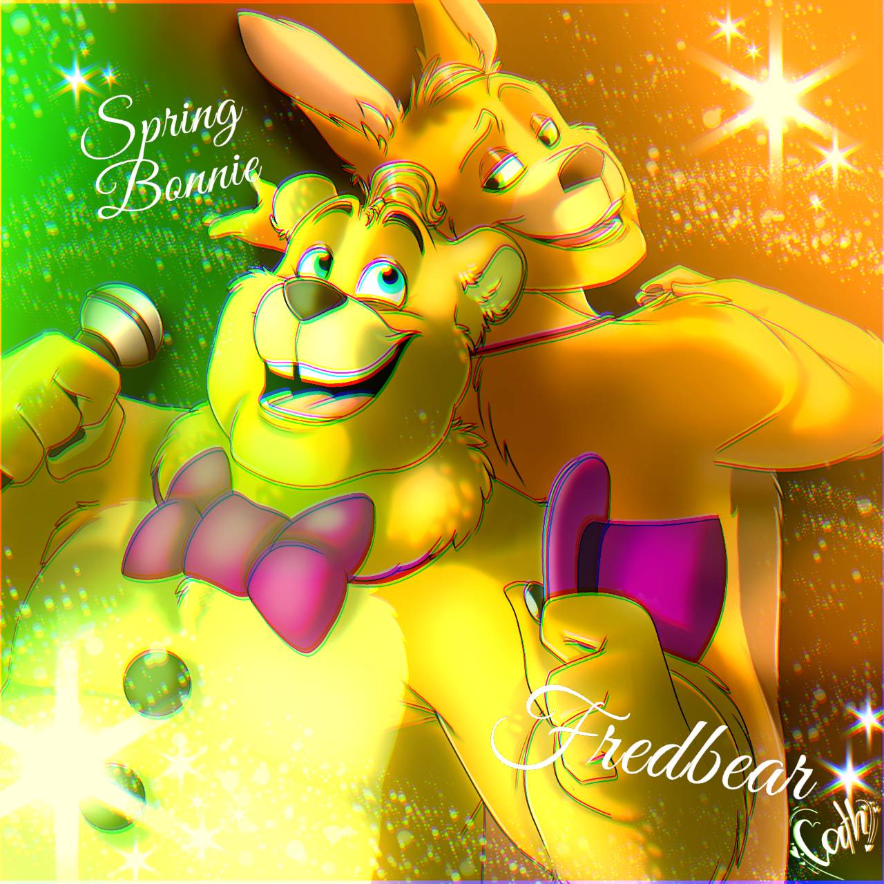 New Springbonnie and Fredbear by N4STYR4BBiT -- Fur Affinity [dot] net