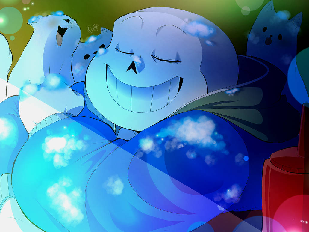 Sleeping on Duty (Undertale Sans fanart) by ThePurringCatfish on DeviantArt