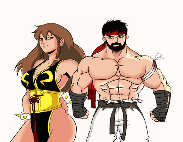 Chun-li and  Ryu