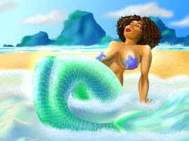 Mermaid Sunbathing