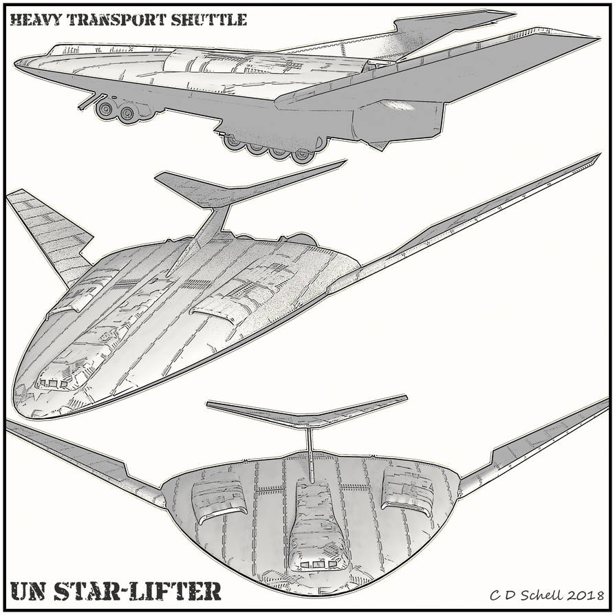 Shuttle Line Art 2 by theschell on DeviantArt