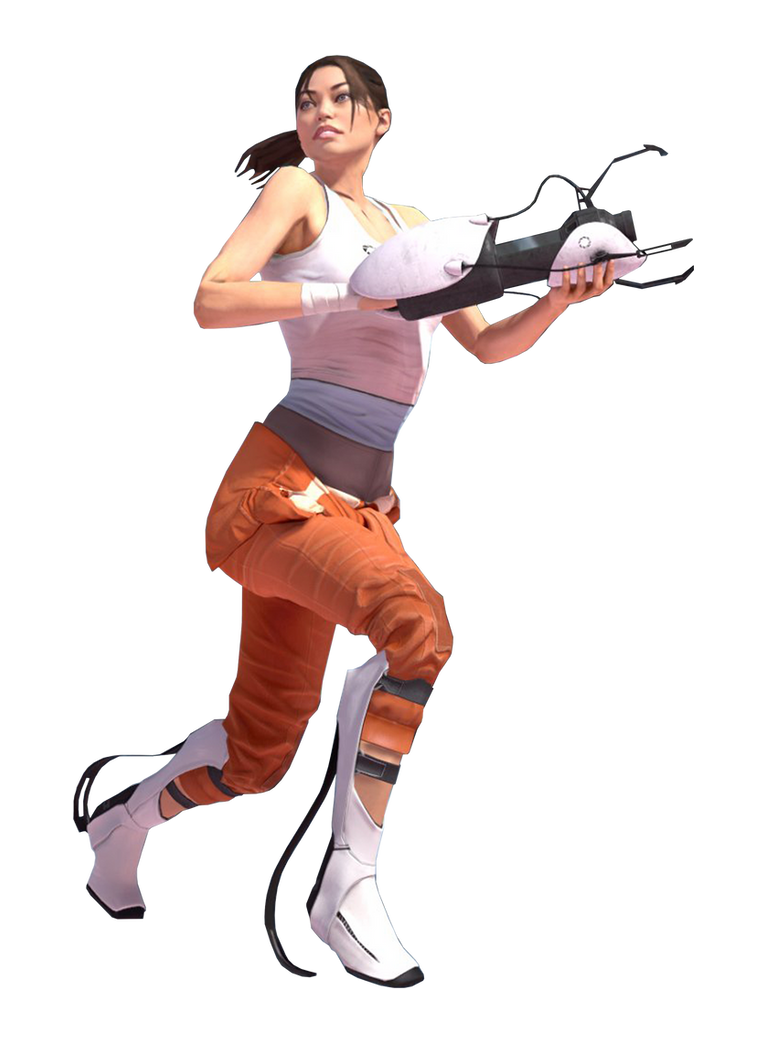 Buff Chell Chell Render by Kingevan210 on DeviantArt