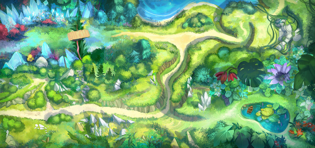 Completed Wood Forest set ! ( 6 piece of maps ) by partyoftwo on DeviantArt