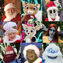 Christmas Theme Park Mascot Icons