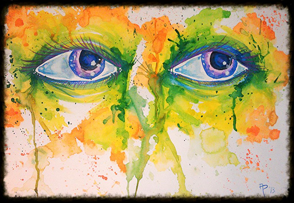 2013 Eyes Water Colors Splatter