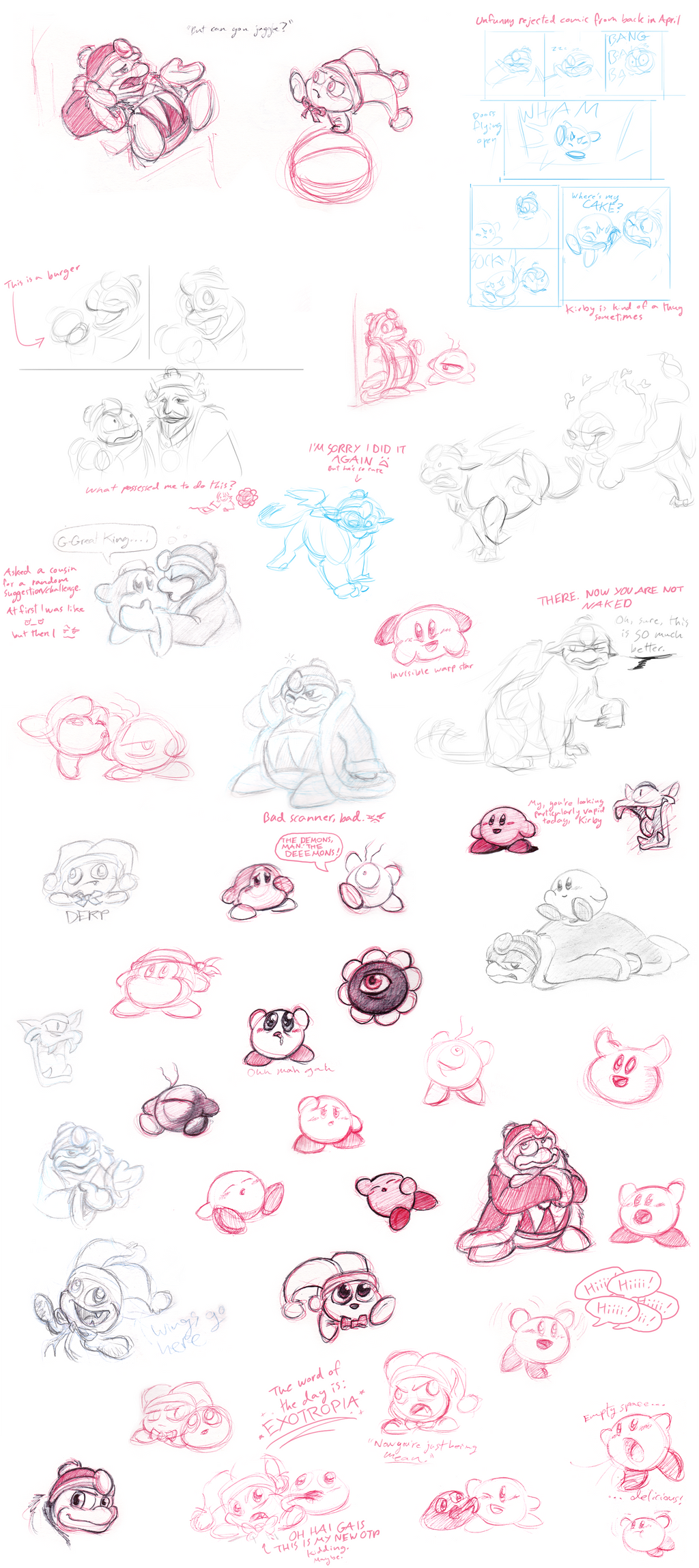 Massive Kirby sketchdump