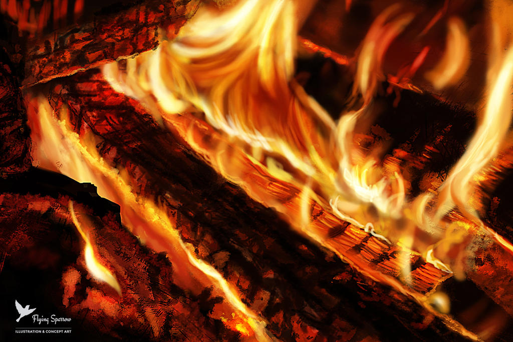 Fire Study Speedpainting - 120 min by TheFlyingSparrow on DeviantArt