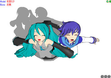 Miku and kaito xDD -MMD-