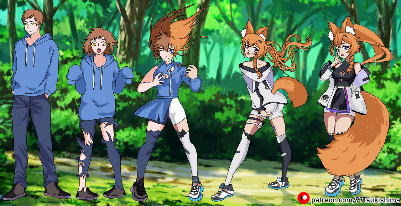 Tf Into TG Sequence: Boy Turn Into Fox Girl by 97tsukishima on DeviantArt