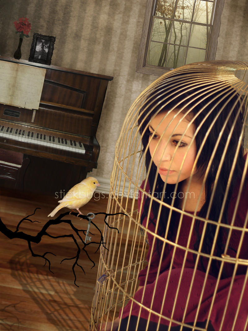 caged canary.