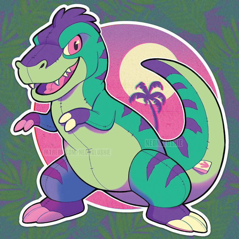 Rad Rax Dinosaur Sticker Rad Rex - January by NeonSlushie on DeviantArt
