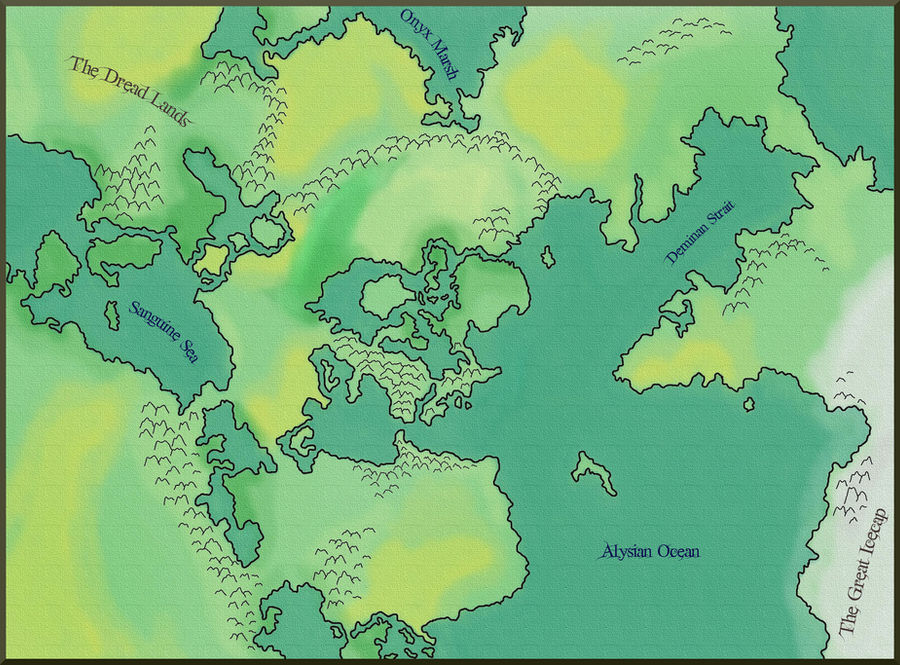 Three Continents of Vylix - Land Map