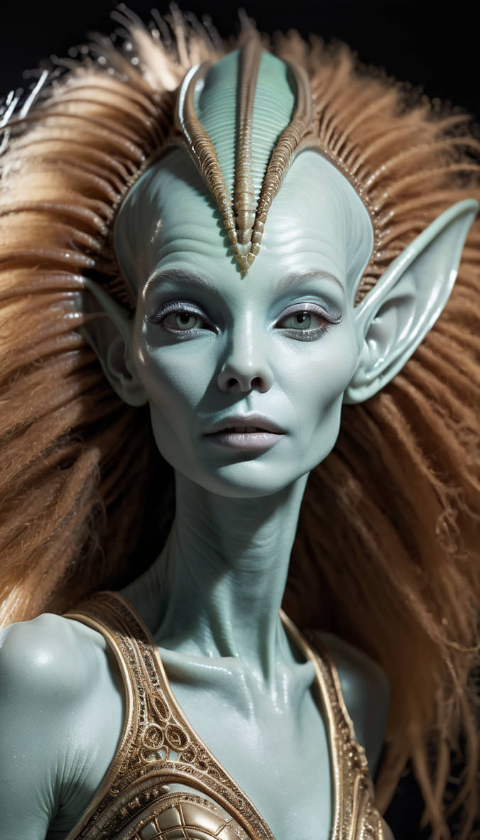 female alien - blue by Kaleidia on DeviantArt