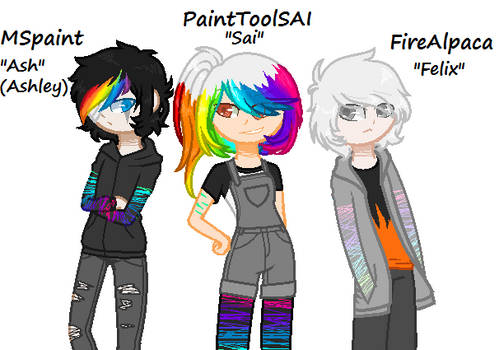 Paint Softwares as humans(/humanoids) [/Paint OCs]