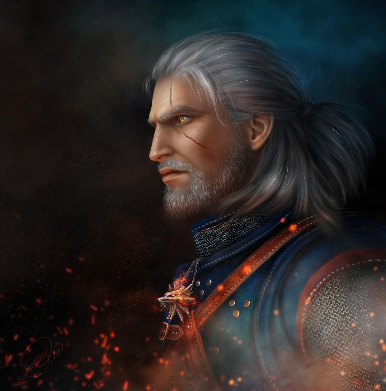 Geralt The Witcher 3 by AlenaEkaterinburg on DeviantArt