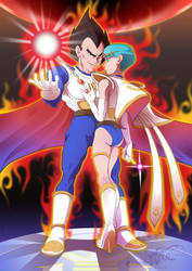 Royal King Vegeta and Queen Bulma