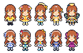 Hanamaru Kunikida sprites by petalade