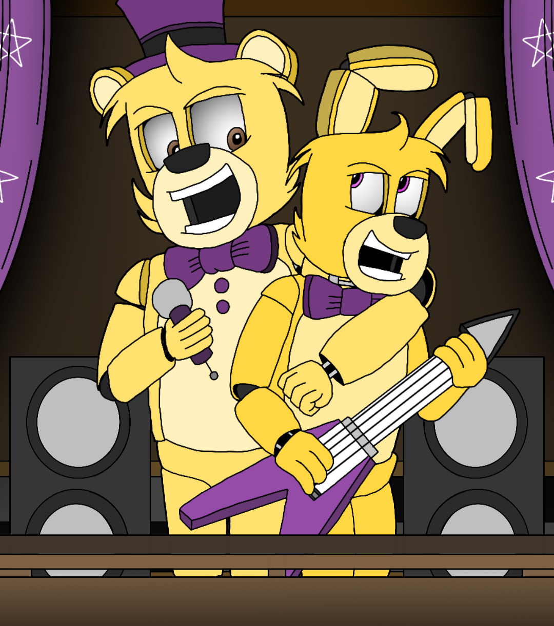 Fredbear & Spring Bonnie by g0lbat on Newgrounds