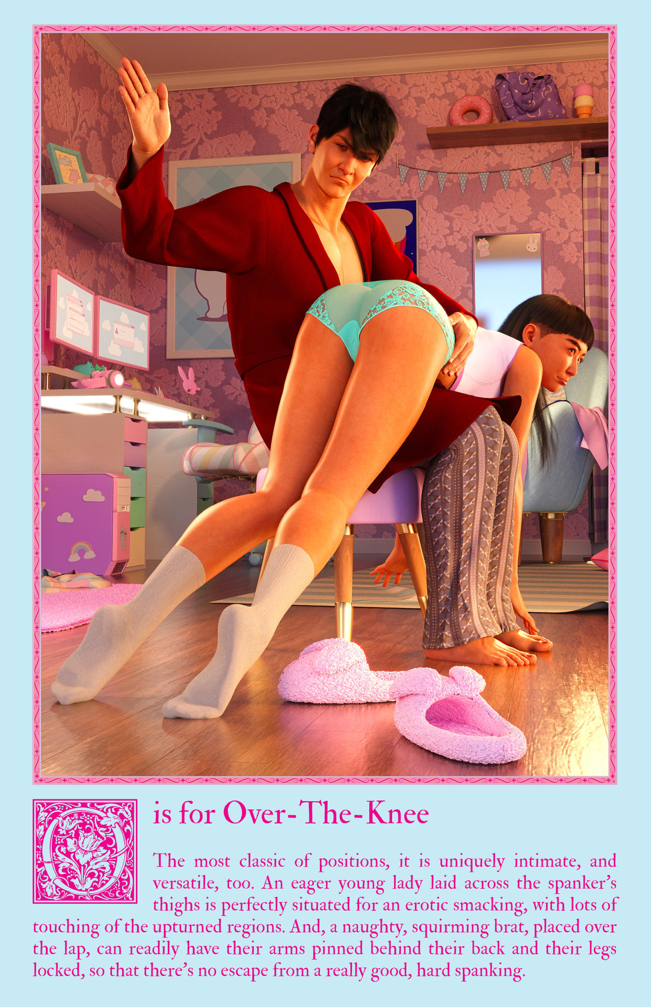 spanking young 3d O is for Over The Knee by RudeRumps on DeviantArt
