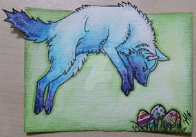 March ACEO trade with anox9934 - Egg Hunt