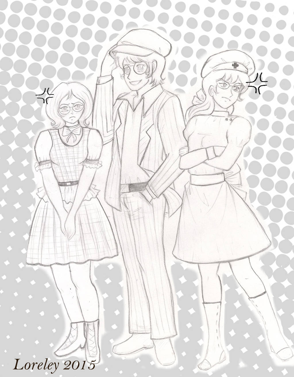 Patty, Stear y Flamy by Lorelei2323