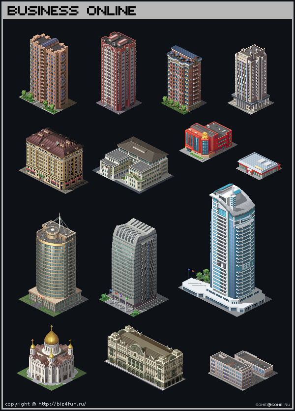 Isometric Buildings by iSohei on DeviantArt