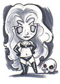 Lady Death (ink and markers)