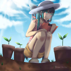 Hatsune Miku with Plants