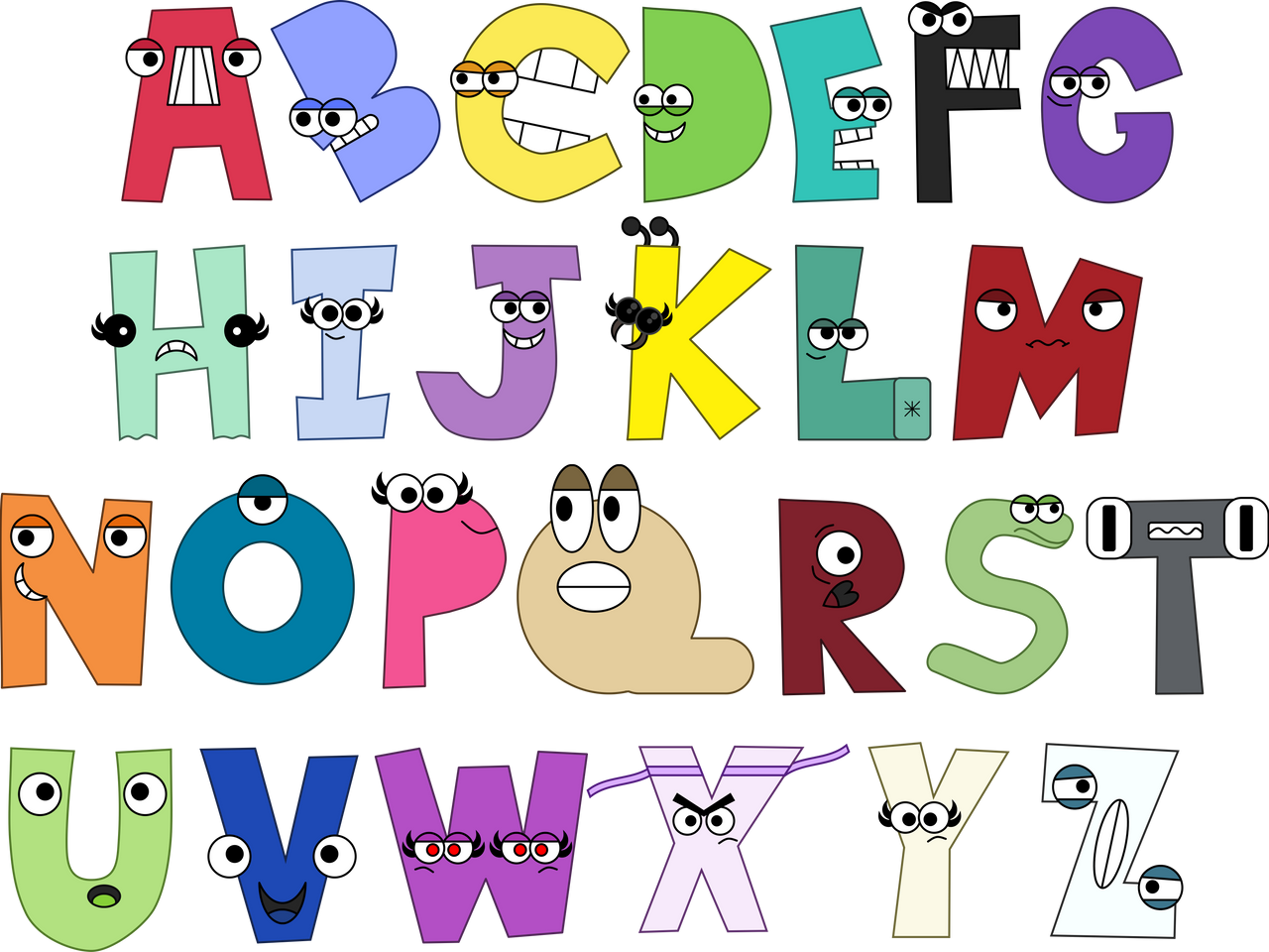B - Alphabet Lore Color Style by MAKCF2014 on DeviantArt