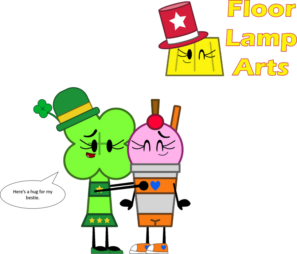 Four Leaf Clover hugs Strawberry Milkshake by FloorLampArts on DeviantArt