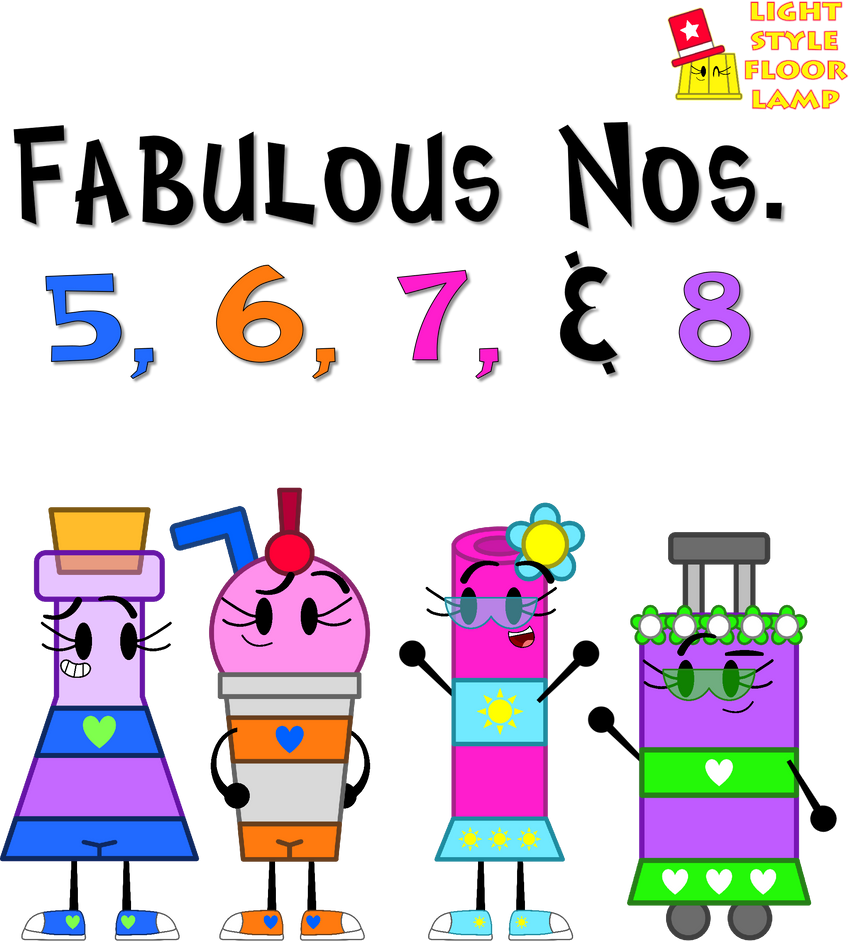 Fabulous Numbers 5, 6, 7 and 8 by LightStyleFloorLamp on DeviantArt