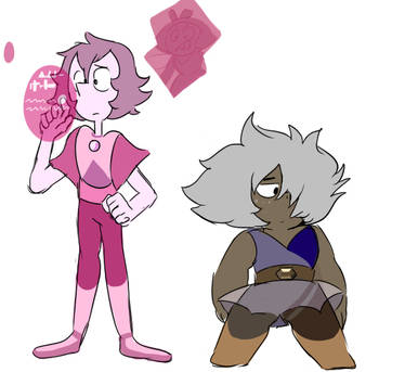 pink pearl and smoky quartz