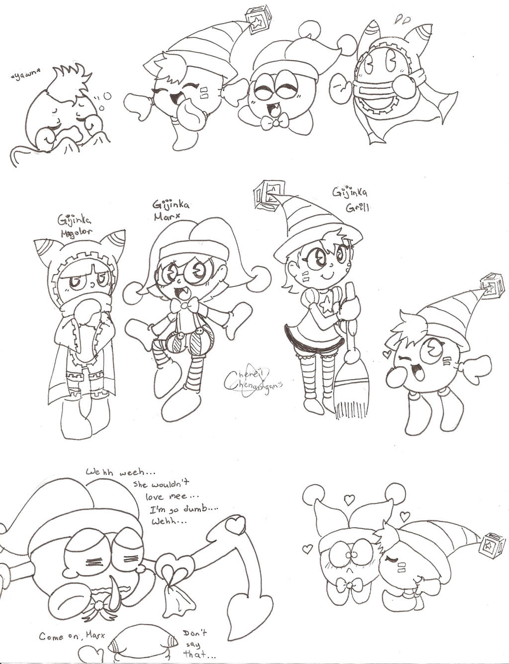 Marx and Magolor Doodles 2