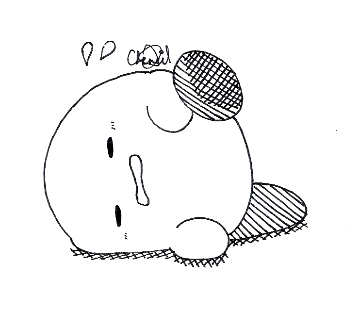 Inktober 7 - Sick Kirby