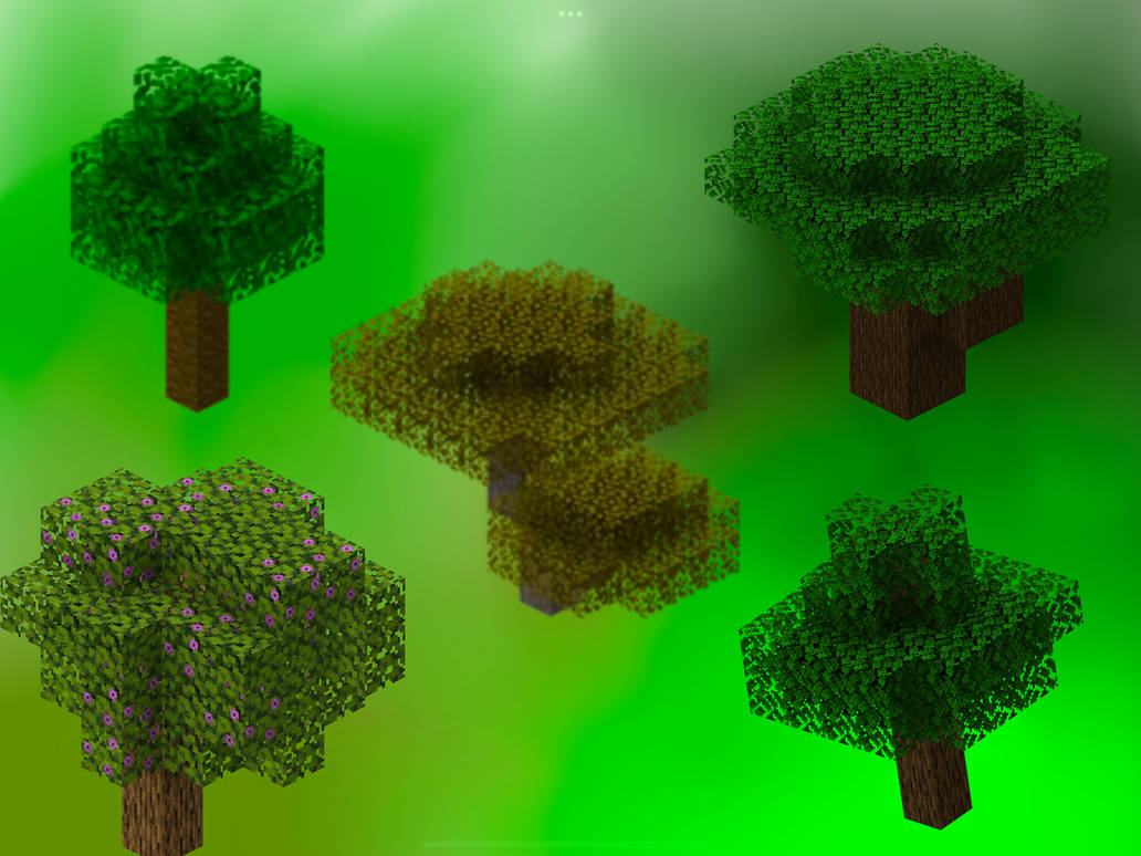 Minecraft trees by XAutumnStorm on DeviantArt