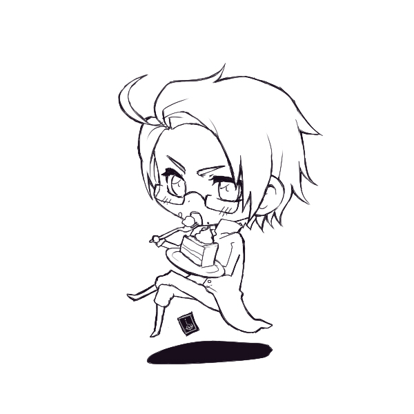 Chibi Austria Lineart