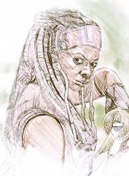 Michonne twd by Fantasticabstract