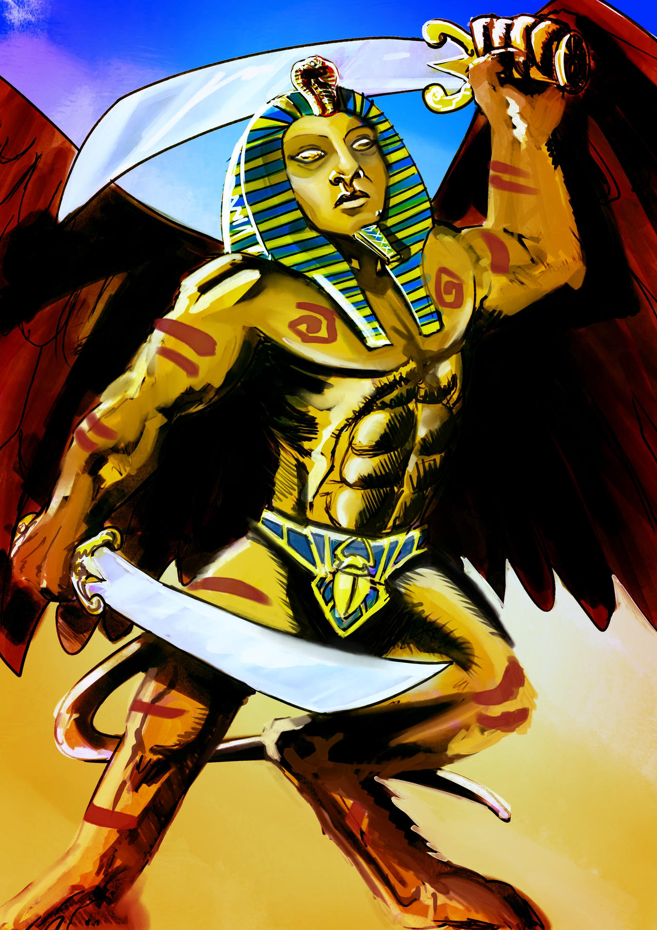 Spinx Deviantart Sphinx warrior by Fantasticabstract on DeviantArt