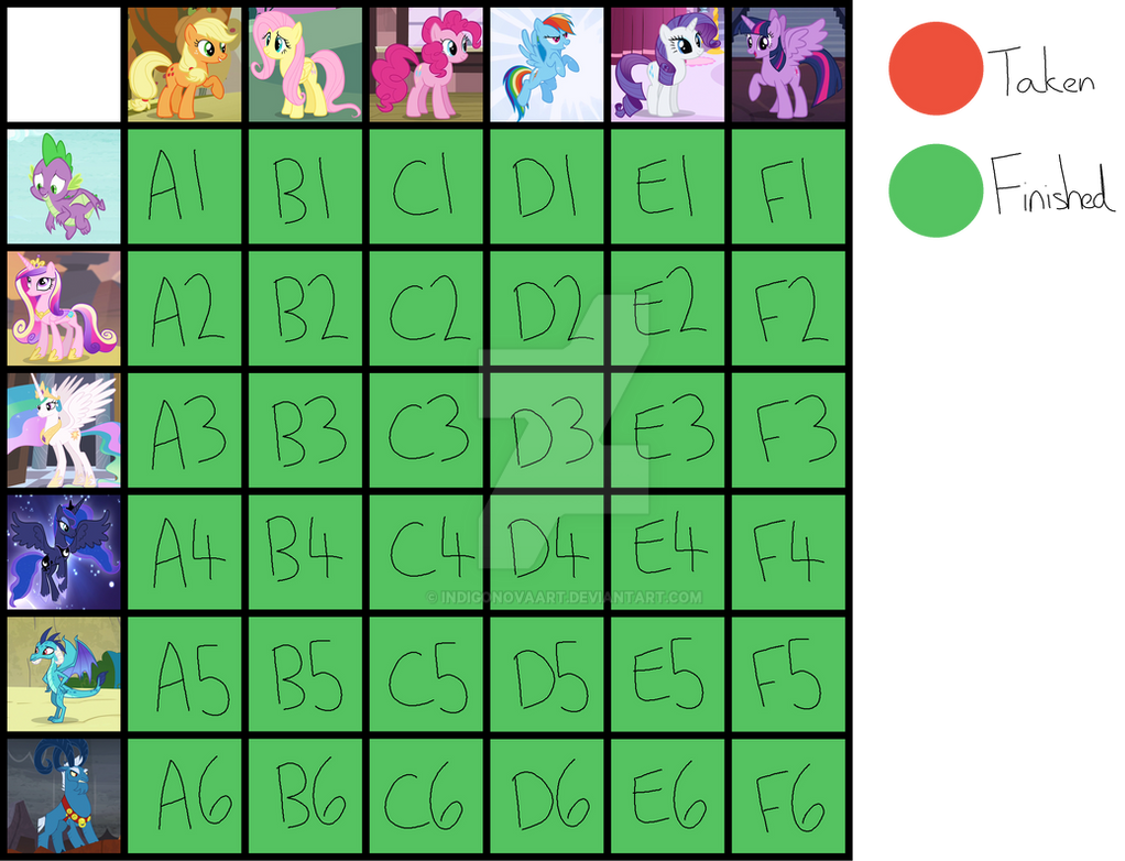 Mlp Values Chart MLP Breeding Chart #1 (Completed) by IndigoNovaArt on DeviantArt
