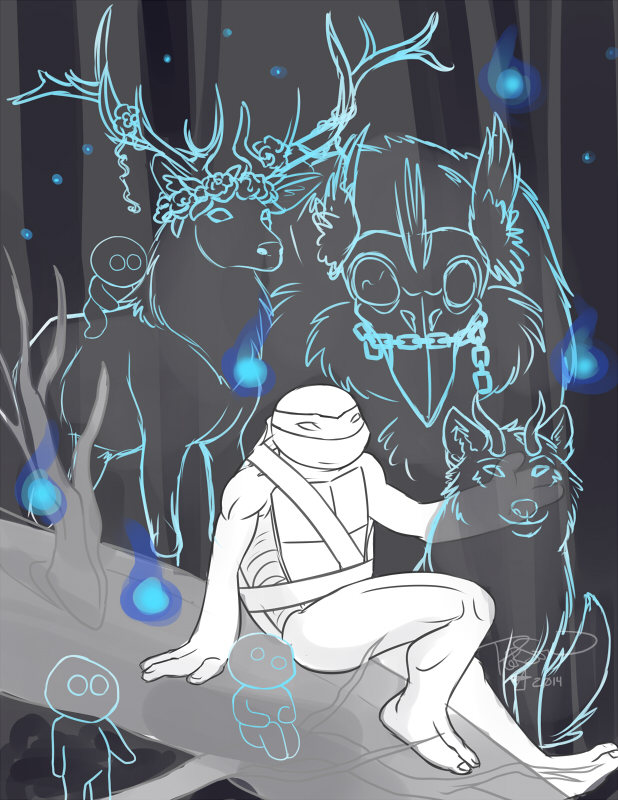 Leo and the spirits WIP