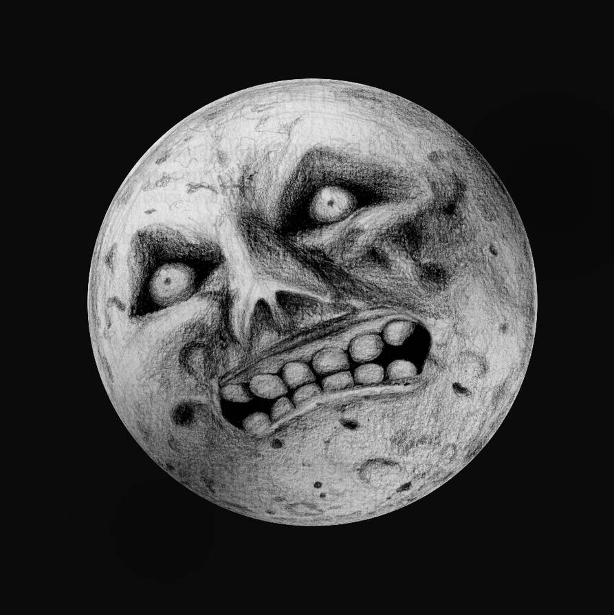 Scared moon. СЦП члуна. Страшная Луна. Луна улыбается. Страшное полнолуние.
