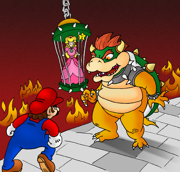 Mario and Bowser