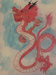 Fantasy Chinese Dragon - Watercolour Practice