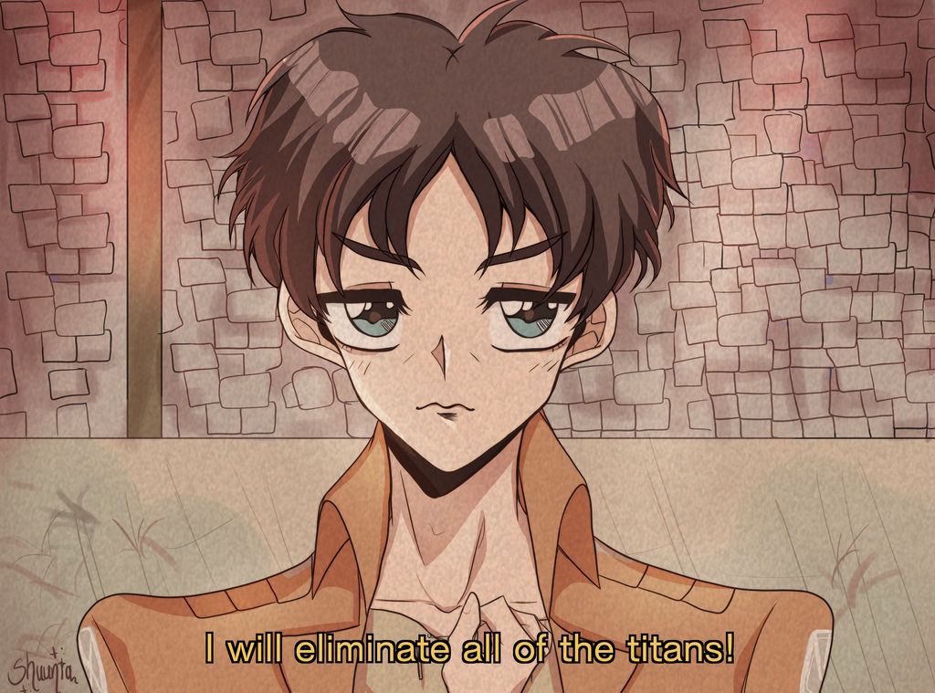 Eren jaeger in 90s anime style by shuunia on DeviantArt