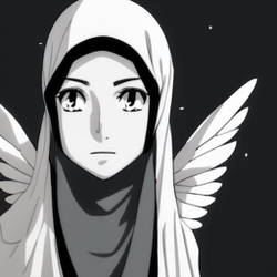 AI generated female Angel with Hijab 2