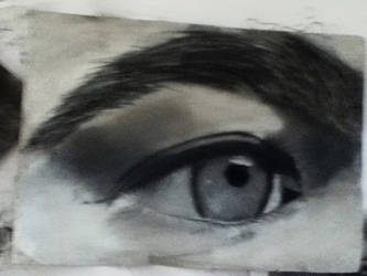 My Eye in Charcoal and Conte