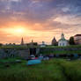 Solovetsky Monastery. Sunset