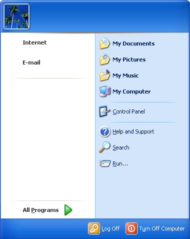 Windows XP Start Menu Template by user12720127301998 on DeviantArt