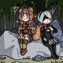 Raphtalia and 2B