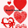 Cool hearts photoshop brushes